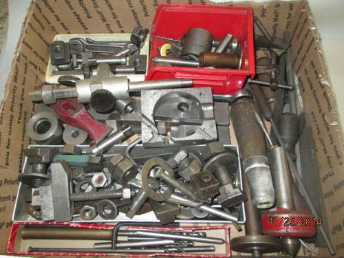 Machinist lathe mill lot of machinist clamp live center,  parts  etc pot luck for sale