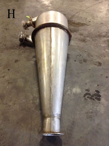 Young machinery stainless steel cyclone filter hopper lh 22&#034; 81-l42-9670 40 gal. for sale