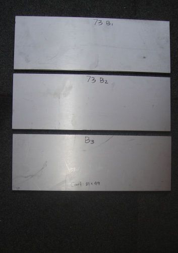 Lot 73B , 3 Pcs 1/4 Aluminum Plate Sheet 6-1&#034; x 17.6&#034; 6061 T6 .25 1/4” Thk Bar
