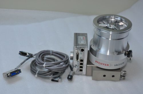 PFEIFFER TMH 261PXS TURBO PUMP &amp; TC 750-E74 CONTROLLER &amp; CABLES