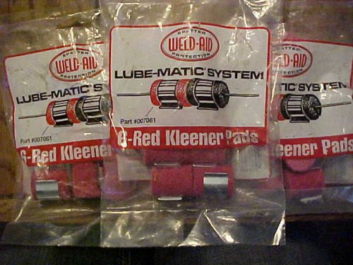 *lot of 3 with 6/bag  lube-matic system red kleener pads for sale