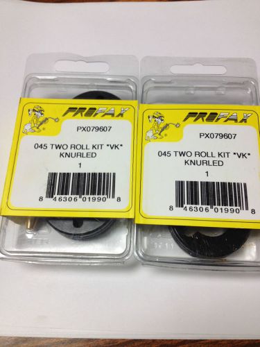 1 set (2 rolls) profax px079607 .045 two roll &#034;v&#034; knurled- , free shipping!!! for sale