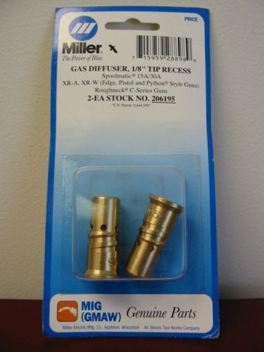 Miller Electric Gas Diffuser 1/8&#034; tip recess - 2/ea - 206195