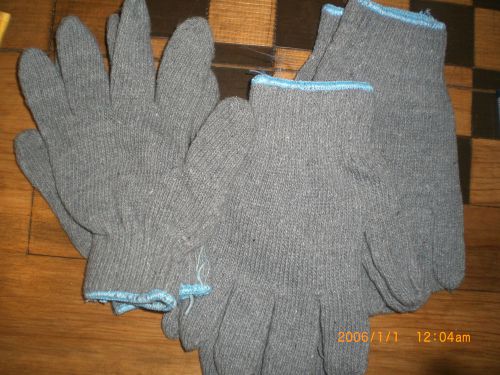 COTTON WORK GLOVES HEAVY /THICK LARGE .LOT OF 3 PAIRS