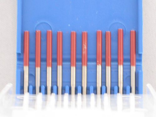 2% Thoriated WT20 Red TIG Welding Tungsten Electrode 1/8&#034;x6&#034;(3.2mmx150mm),10PK