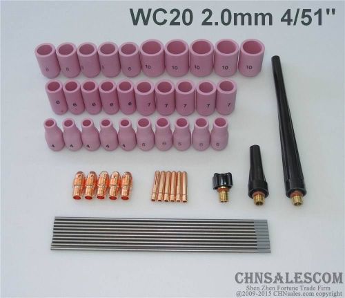 53 pcs tig welding kit for tig welding torch wp-9 wp-20 wp-25 wc20 4/51&#034; for sale