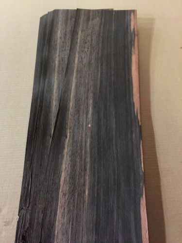 Wood veneer ebony 8x27 18 pieces total raw veneer &#034;exotic&#034; eb2 1-7-14 for sale