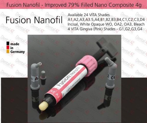 Dental supply 79 % filled nano composite restorative 4g, vita shade a2 for sale