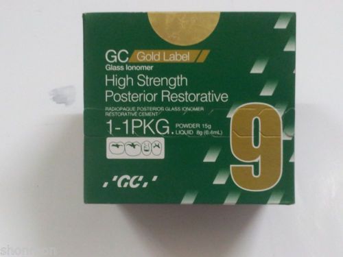 3 x gc fuji ix gp gold label 9 gp shade a2 radiopaque posterior glass ionomer for sale