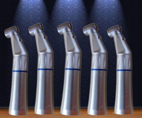 5pcs dental low speed fiber optic handpiece led contra angle push button hot! for sale