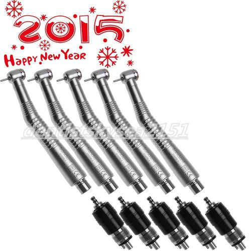 5X New 2015 Mini Head Dental High Speed Handpieces NSK Style Push Button 4 Holes