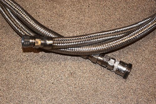 Cryogenic Hose 10 Ft Long W/ 1/2&#034; Flared JIC Female End Fittings Stainless Steel