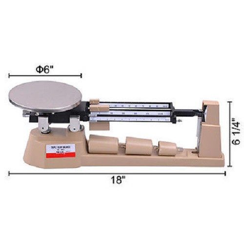 New 2610g aluminum triple beam pan mechanical balance scale lab works analytical for sale