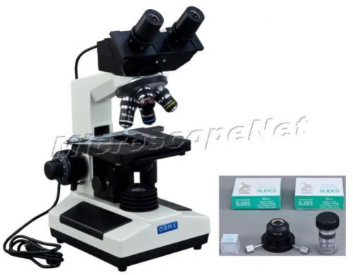 Darkfield Microscope 40x-2000x with Built-in 3.0MP USB Camera + Blank Slides