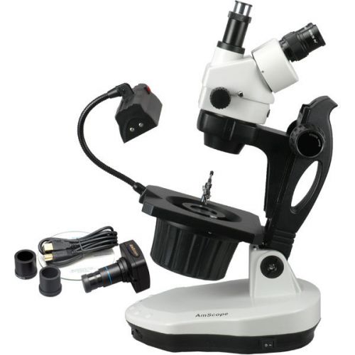 3.5x-90x advanced jewel gem microscope + 3mp camera for sale