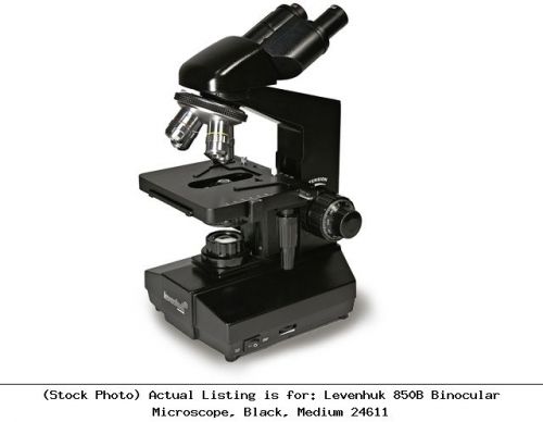 Levenhuk 850B Binocular Microscope, Black, Medium 24611