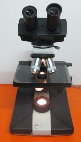 Leitz biomed leica microscope 020-507.010 periplan 10x/18 &amp; ef 40x 10x 4x pl1.6 for sale