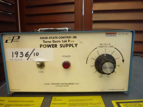 COLE PALMER #3834THERMO ELECTRIC COLD PLATE POWER SUPPLY  (ITEM # 1936 /10)