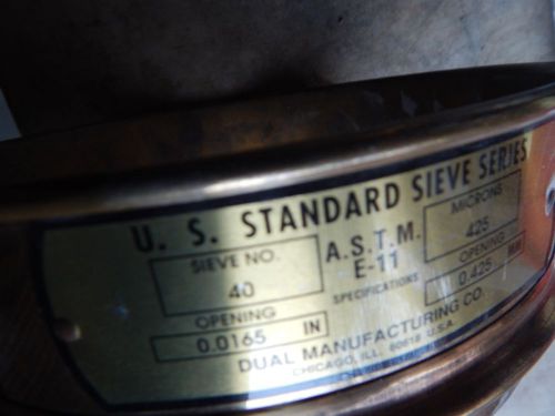 # 40 test sieve 8&#034; for sale