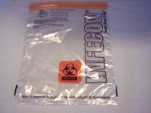 Biohazard specimen bags ziploc -saf-t -zip  9x12 for sale