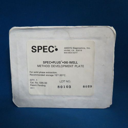 Spec Plus 96-well Method Development Plate Solid Phase Extraction SPE 596-30