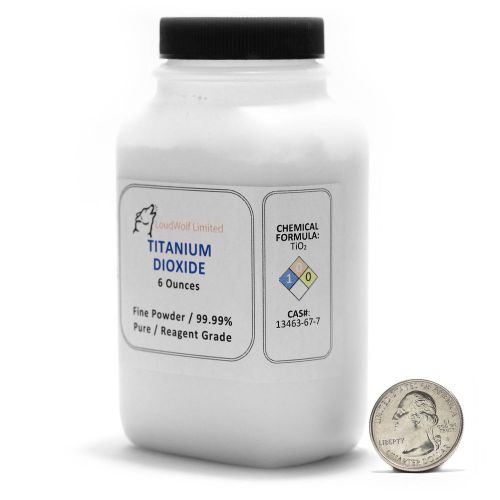 Titanium dioxide / fine powder / 6 full ounces / 99.99% pure / ships fast for sale
