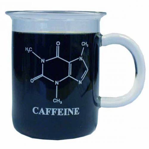 Caffeine Molecule Beaker Mug 400mL One Price Shipping