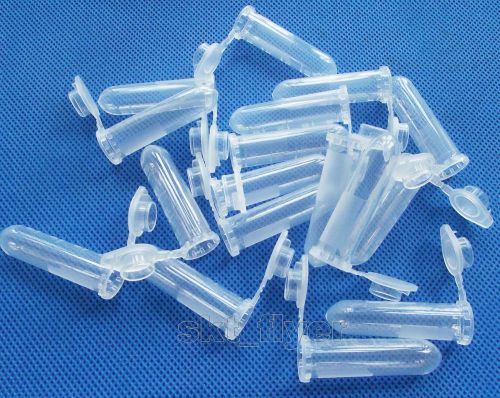 100pcs 2ml cylinder bottom micro centrifuge tubes w caps clear for sale