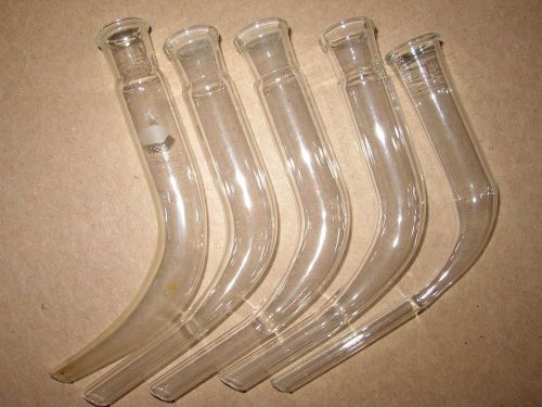 Lot of 5 drip tubes.  Bent 105 degrees.  For a cork or a rubber plug.
