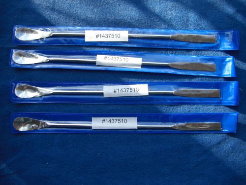 Fisher Scientific Spoonula stainless steel 9&#034; lab spoon, pkg of 4