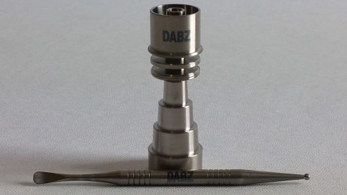 Domeless GR2 titanium nail 10 14 &amp; 18mm male &amp; female socket FREE DABBER!