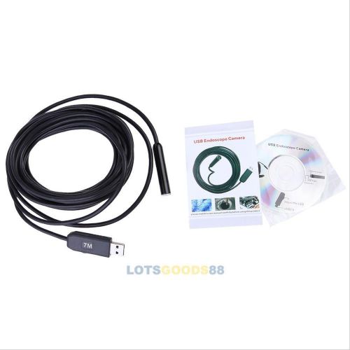 New 4 led usb 7m waterproof borescope endoscope inspection snake tube camera ls4 for sale