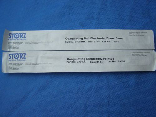 Karl STORZ 27050MK 27Fr,27040L 24Fr Coagulating Electrodes ( Lot of 2 )
