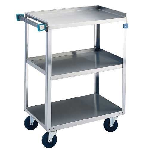 LAKESIDE (411) Utility Cart, Open, 3 Shelf, Stainless Steel