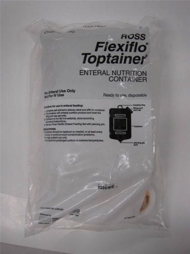 19x ross flexiflo toptainer enteral feeding tube nutrition 1000 ml container 490 for sale