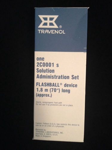 TRAVENOL 2C0001 s Solution Administration Set Flashball Device 70&#034; Long