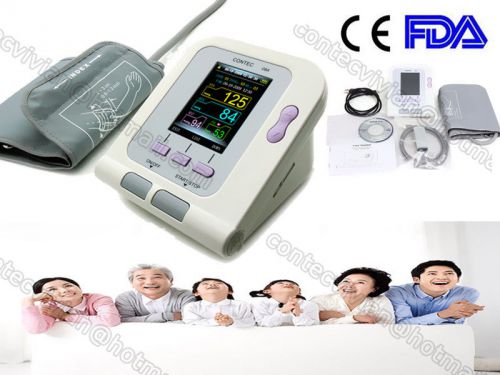 Portable digital blood pressure monitor,fda ce contec warranty, nibp+ spo2 probe for sale
