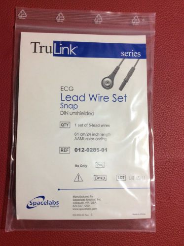 Space labs true link 012028501 ecg 5 lead wire snap on 61cm/24 inch length for sale