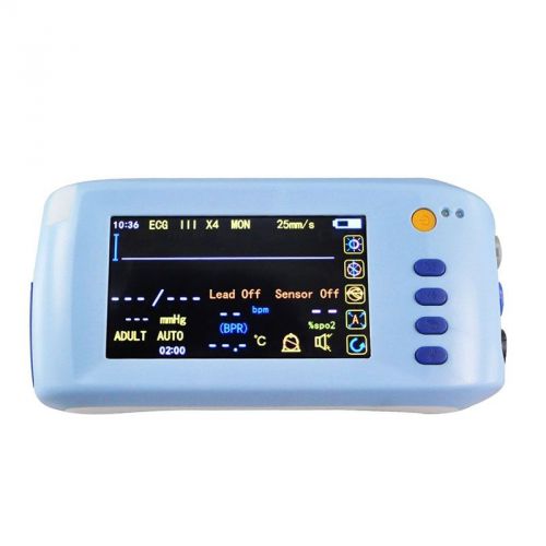 Patient monitor handheld ecg nibp spo2 pulse rate parameter vital sign monitor+a for sale