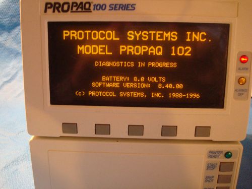 Protocol Propaq 102 EL  Vital Sign Monitor &amp; Printer / Recorder