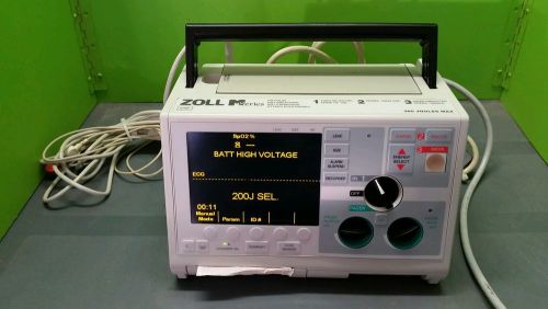Zoll m series monitor biphasic, 3 lead ecg, pacing, &amp; spo2 for sale