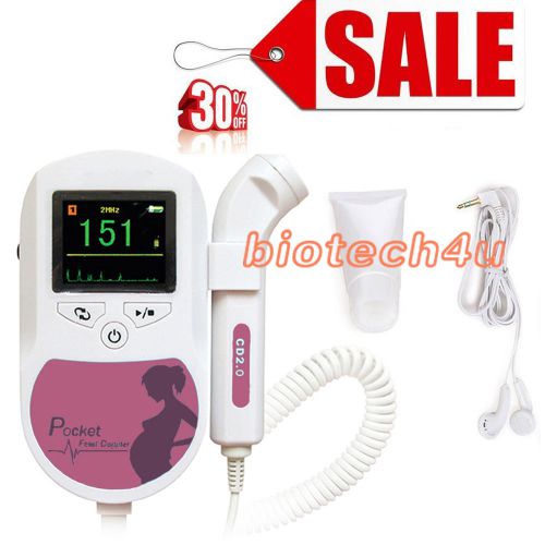 2mhz prenatal fetal doppler/listen to the baby sound +free gel ,headset for sale