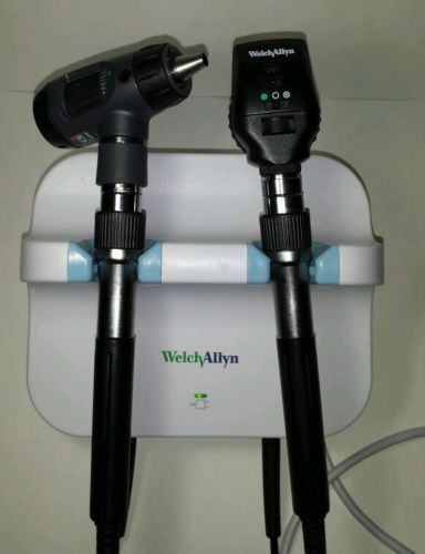 NICE WELCH ALLYN GS 777 OPTHALMOSCOPE OTOSCOPE SET W/ 11720 &amp; 23810 HEADS