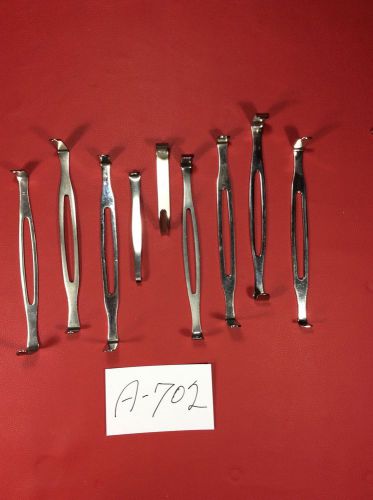 Storz. spartan v.mueller sivas and others lot of 9 retractors.  surgical   a702 for sale