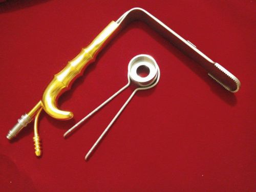 Epstein breast retractor with fiber optic &amp; suction tube for sale