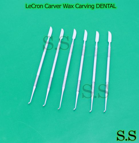 6 LeCron Carver Wax Carving Dental Instruments