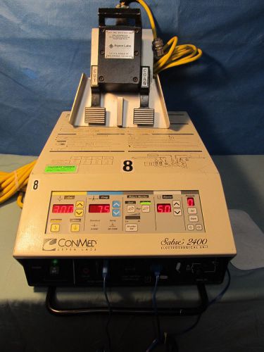 ConMed Sabre 2400 Electrosurgical Unit W/Foot Switches