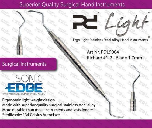 Prichard #1-2 Universal Periodontal Curette, ErgoLight Dental Implant Instrument