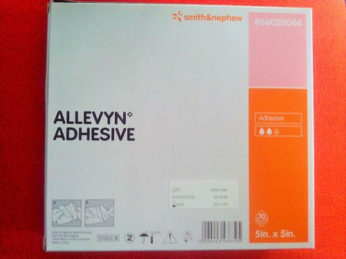 Smith &amp; nephew allevyn hydrocellular adhesive 5&#034;x5&#034; 10/box exp 04/2017 and later for sale