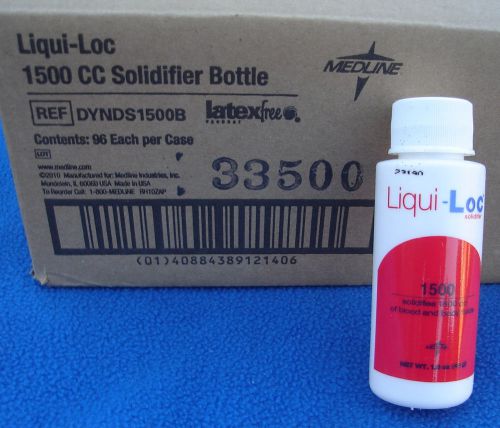 Box of 96 Liqui-Loc 1500 CC Solidifier Bottle - Medline - NEW IN BOX